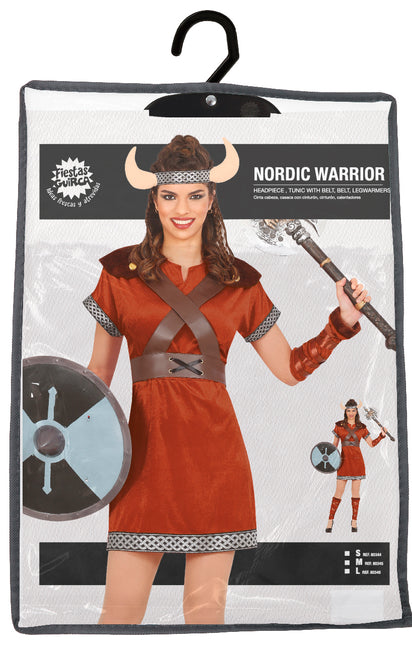 Costume viking marron pour femme