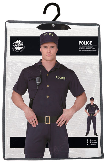 Costume de police bleu hommes