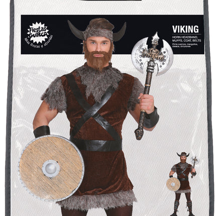 Costume de viking Marron Gris Hommes