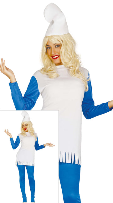 Costume de gnome bleu pour femme