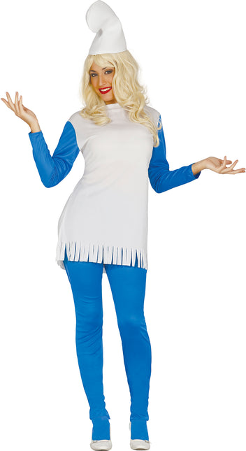 Costume de gnome bleu pour femme