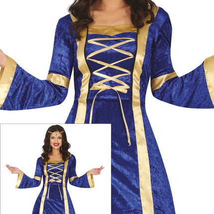 Costume Jonkvrouw Bleu Dames