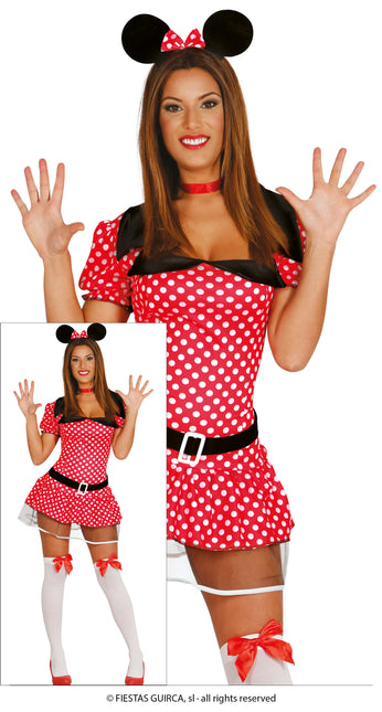 Costume de Minnie Mouse Blanc Rouge Dames