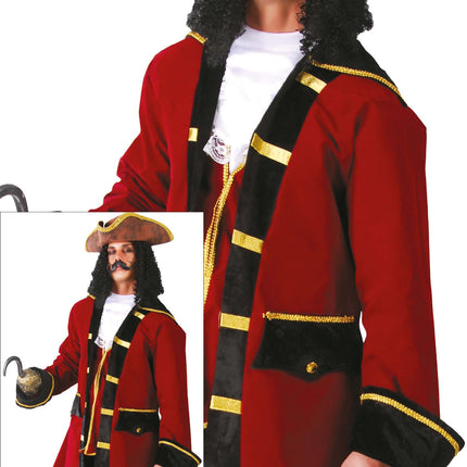 Costume pirate Rouge Bordeaux Hommes