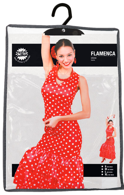 Robe espagnole flamenco rouge