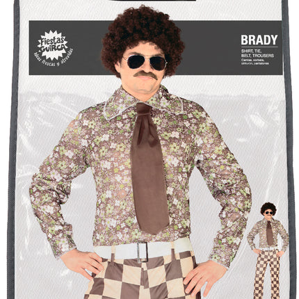 Costume Disco 70S Homme brun