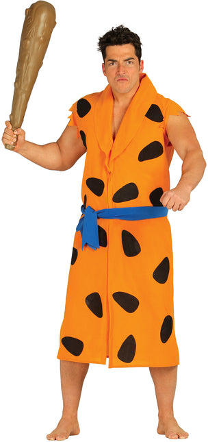 Costume de Fred Flintstone Noir Orange Hommes