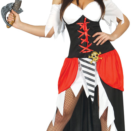 Piratesuit Ladies Red Deluxe