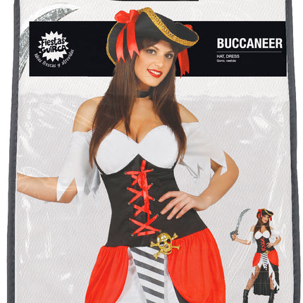 Piratesuit Ladies Red Deluxe