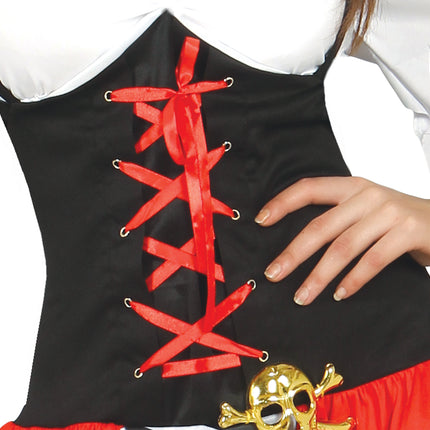 Piratesuit Ladies Red Deluxe