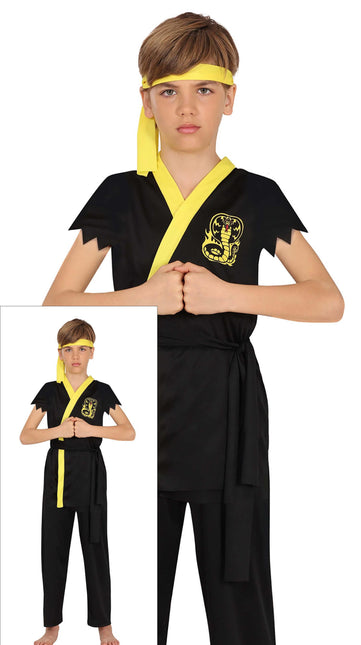 Costume de Ninja Noir Jaune Garçon