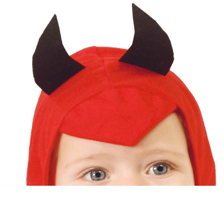 Costume d'Halloween Diable Bébé Rouge Noir