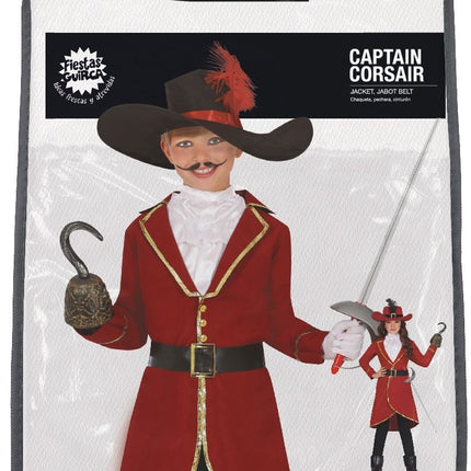 Costume de pirate fille rouge