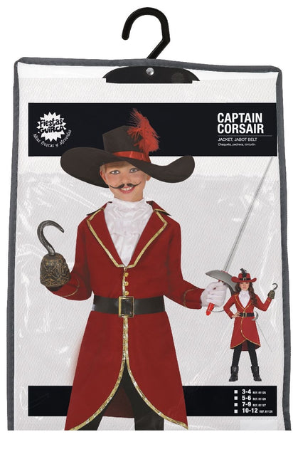 Costume de pirate fille rouge