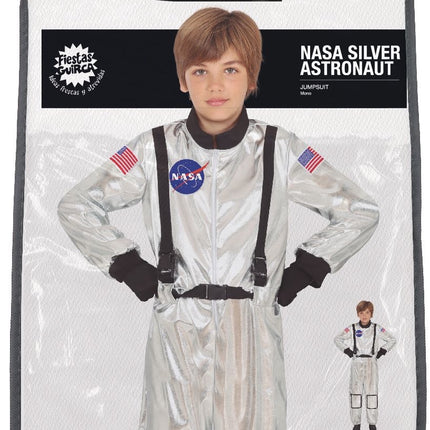 Costume d'astronaute Garçon d'argent