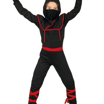 Combinaison Ninja Enfant Rouge Noir