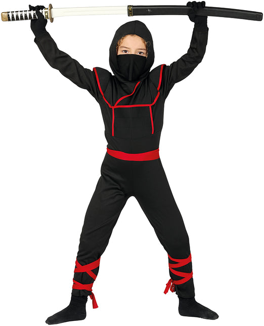 Combinaison Ninja Enfant Rouge Noir