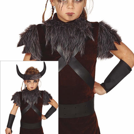 Costume de viking garçon brun