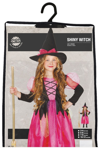 Costume d'Halloween Enfant Sorcière Rose