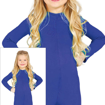 Costume Combinaison fille bleu foncé