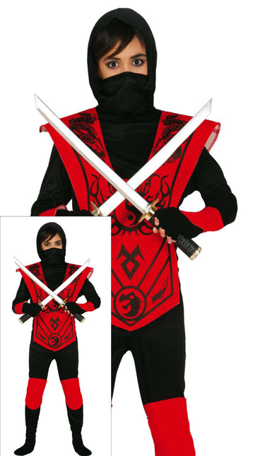 Combinaison Ninja Enfant Rouge