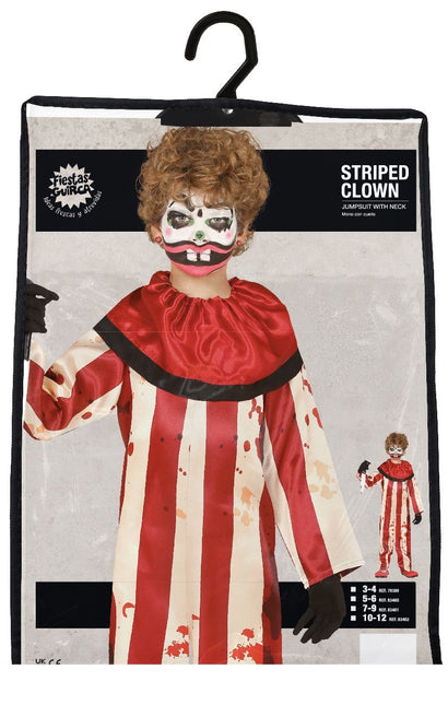 Clown Costume d'Halloween Enfant Rayé