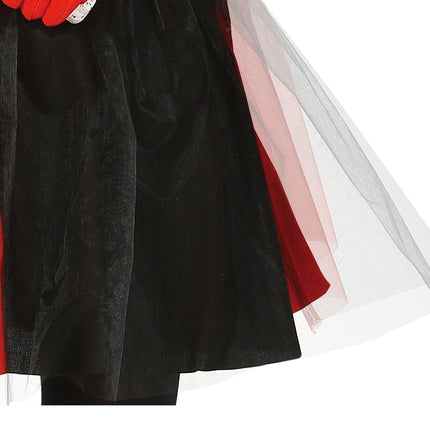 Costume d'Halloween Harlequin enfant noir et rouge