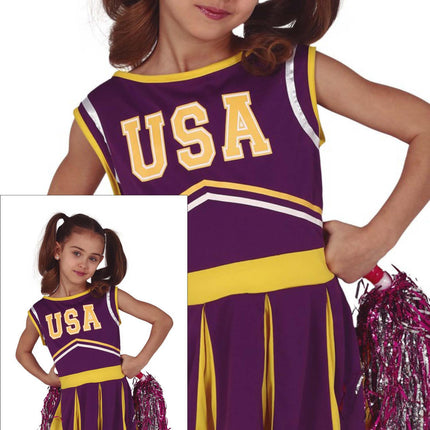 Costume de pom-pom girl enfant violet