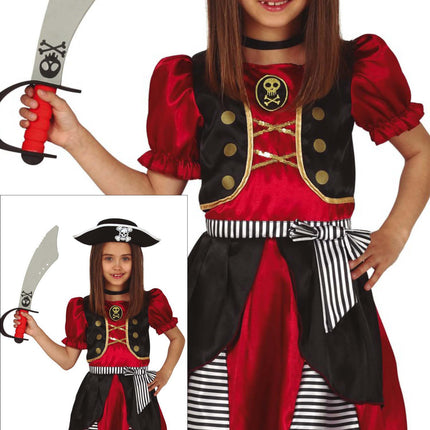 Costume de pirate enfant rouge