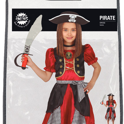 Costume de pirate enfant rouge