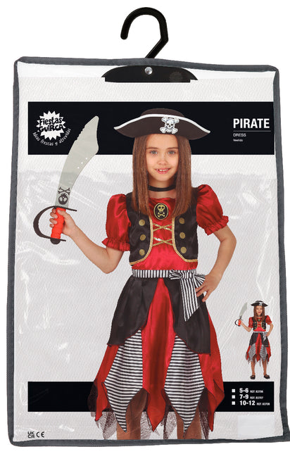 Costume de pirate enfant rouge