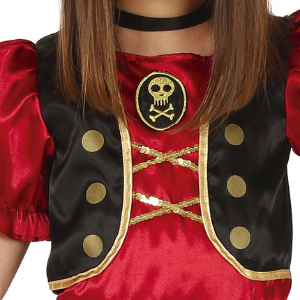 Costume de pirate enfant rouge