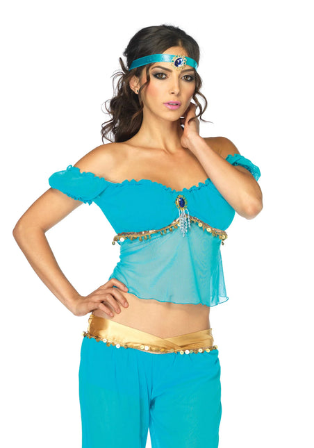 Princesse Jasmine Costume Bleu Ladies Leg Avenue