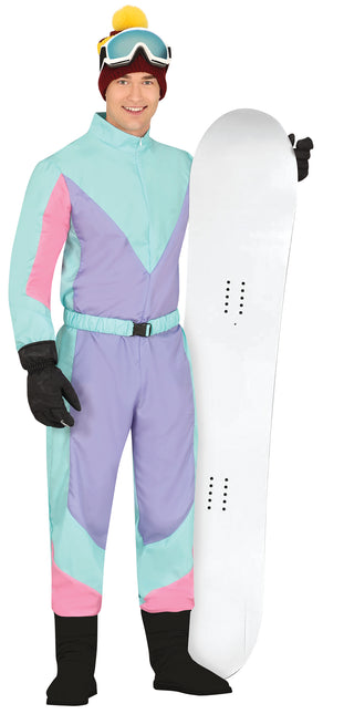 Combinaison de ski bleu violet pour homme