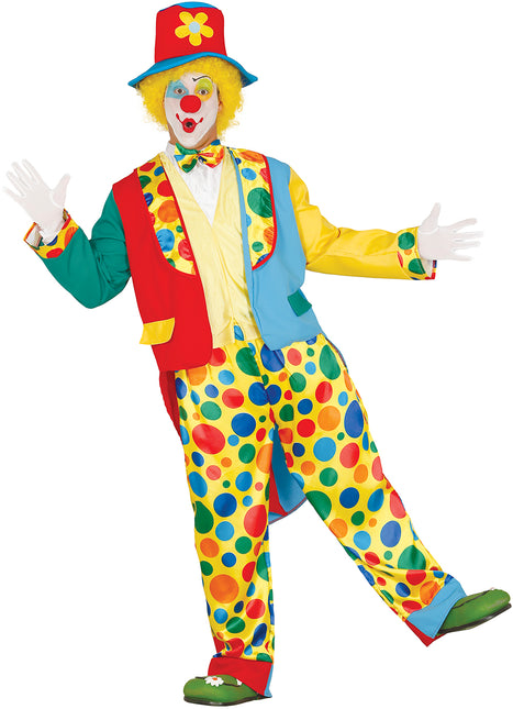 Costume de clown homme coloré