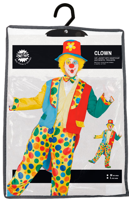 Costume de clown homme coloré