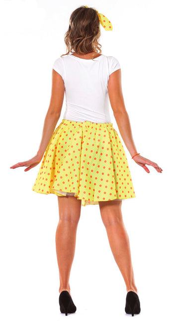 Grease Costume Set Yellow 50's Ladies L