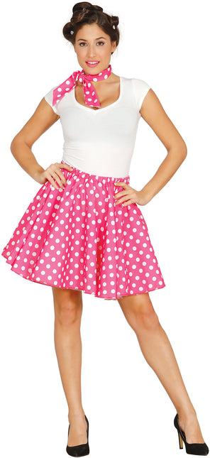 Grease Costume Set Pink 50's Ladies L