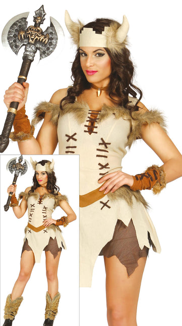 Costume de viking pour femme marron