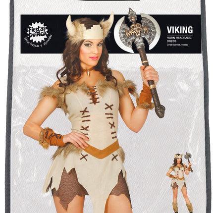 Costume de viking pour femme marron