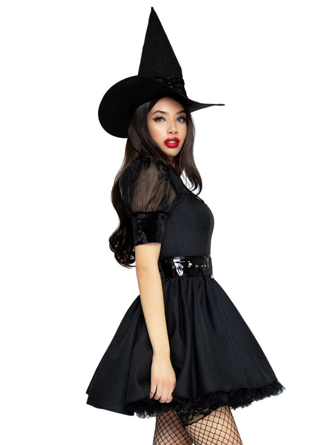 Robe d'Halloween Noir Dames Leg Avenue