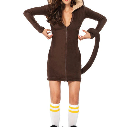 Monkey Dress Brown Leg Avenue Femmes