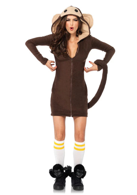 Monkey Dress Brown Leg Avenue Femmes