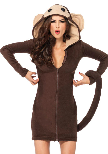 Monkey Dress Brown Leg Avenue Femmes