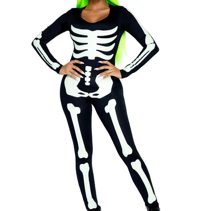 Halloween Catsuit Ladies Glow In The Dark Leg Avenue