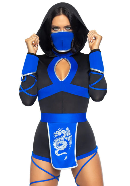 Ninja Suit Blue Ladies Bodysuit Leg Avenue