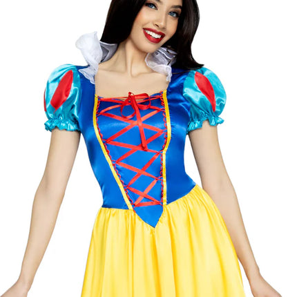 Snow White Dress Blue Yellow Ladies Leg Avenue