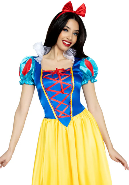 Snow White Dress Blue Yellow Ladies Leg Avenue