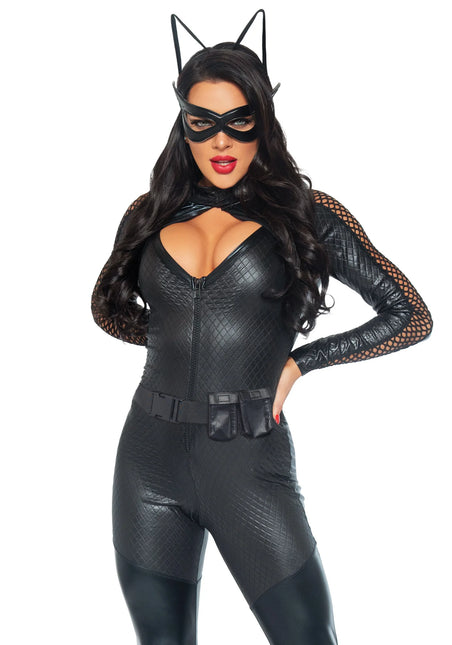 Catwoman Catsuit Black Ladies Wicked Kitty Leg Avenue