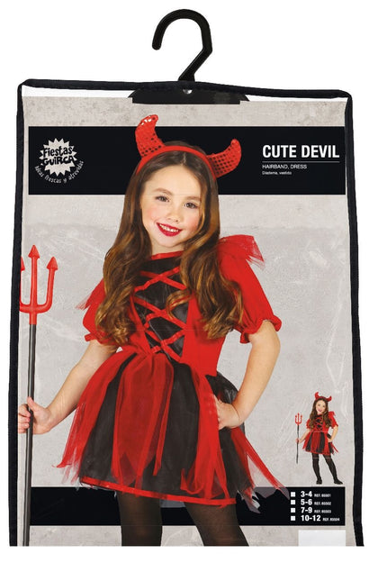 Costume d'Halloween enfant fille diabolique